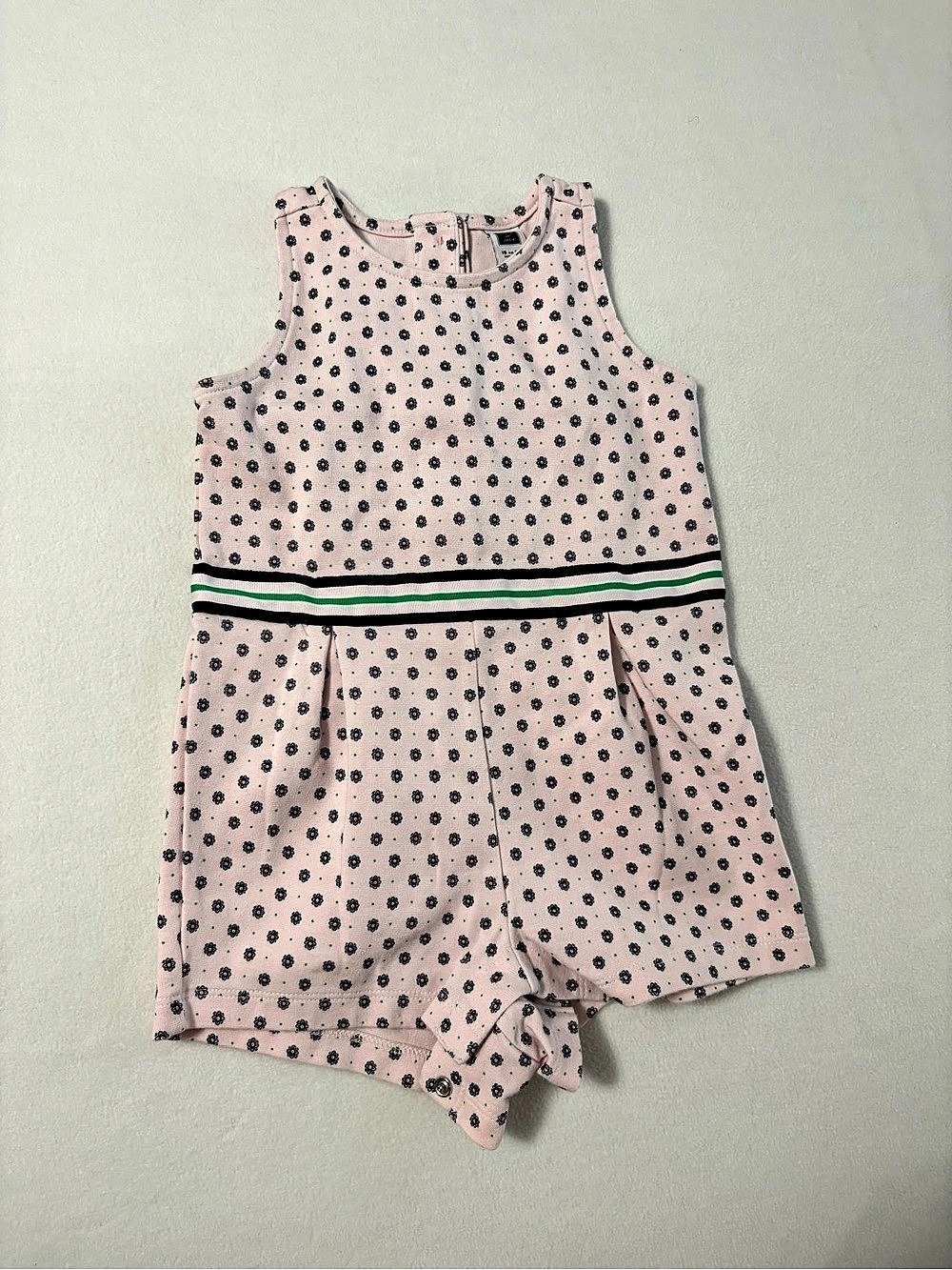 Janie and Jack Floral Romper Pink Baby 18-24M Like New